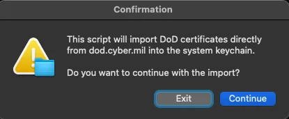 Import DoD Certs