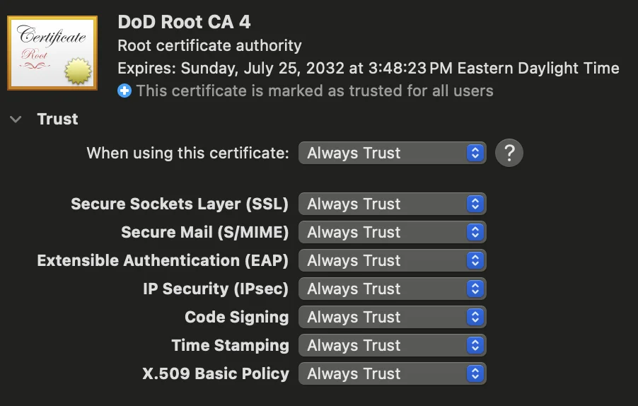 Example of Trusted