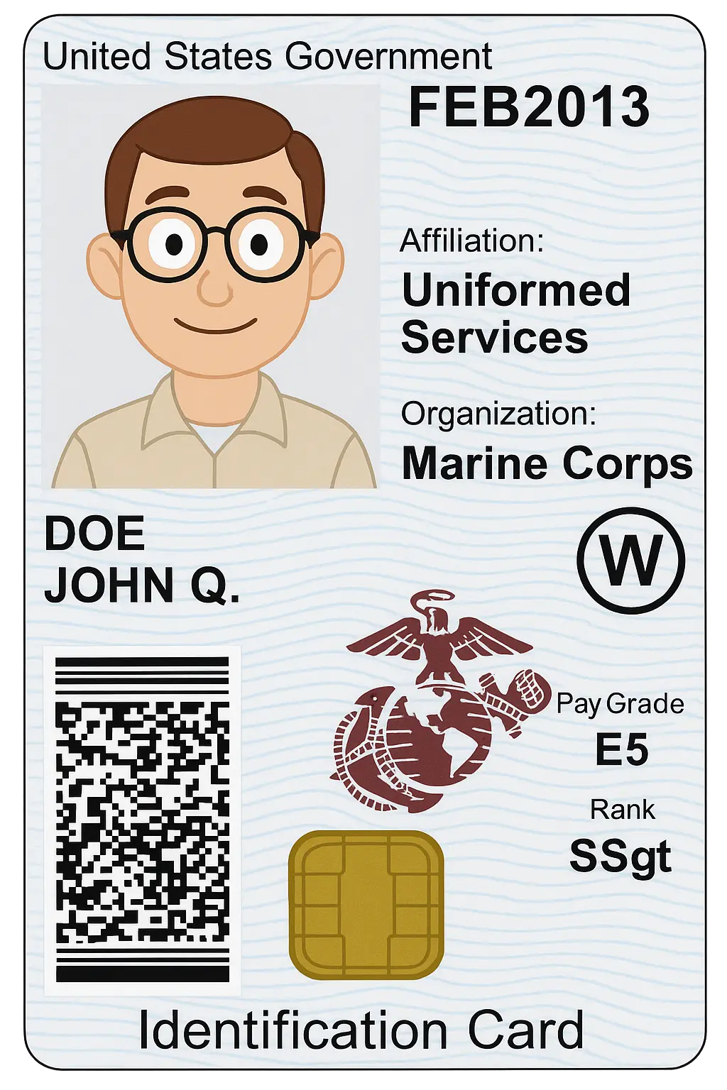 Example CAC Card